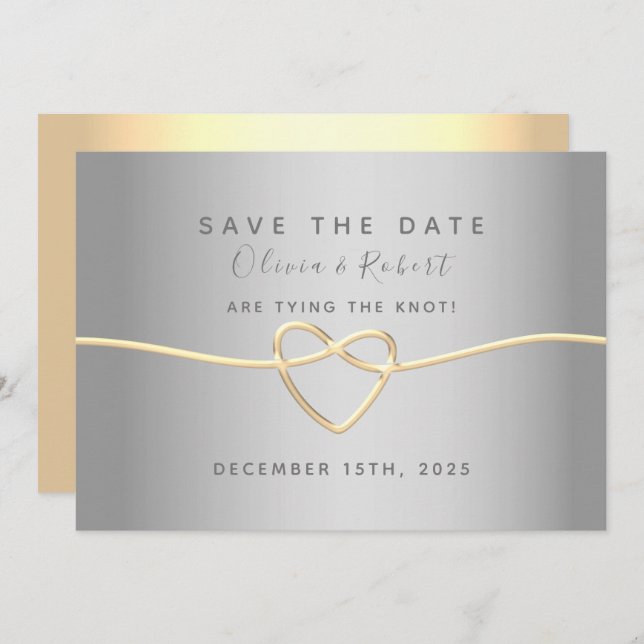 Simple Elegant Modern Script Wedding Save The Date (Front/Back)