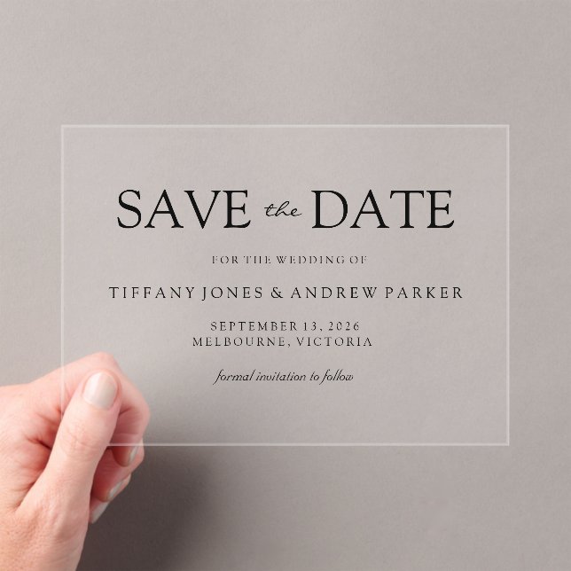 Simple Elegant Modern Script Wedding Save the date (Insitu (Handheld))