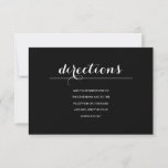 Simple Elegant Modern Wedding Directions Card at Zazzle