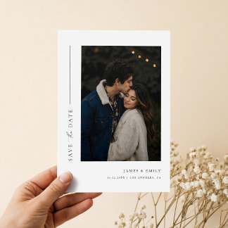 Simple Elegant Modern Wedding Photo Save The Date