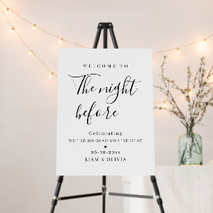 Simple Elegant Modern Wedding Rehearsal Welcome  Foam Board
