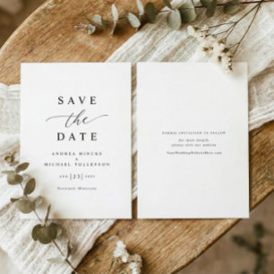Simple Elegant Modern Wedding Save The Date