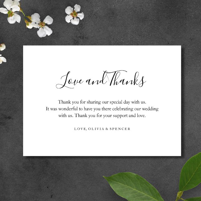 Simple Elegant Modern Wedding Thank You Card (Creator Uploaded)