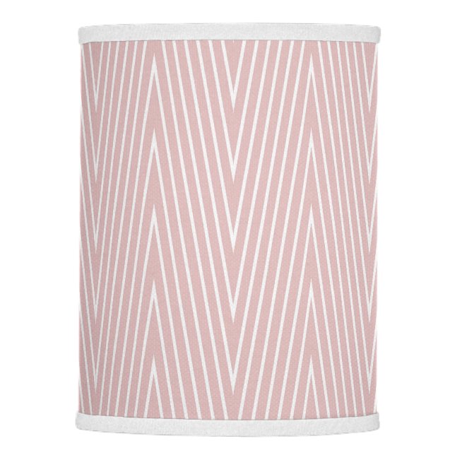Simple, elegant, modern, white, blush, lines lamp  (Front)