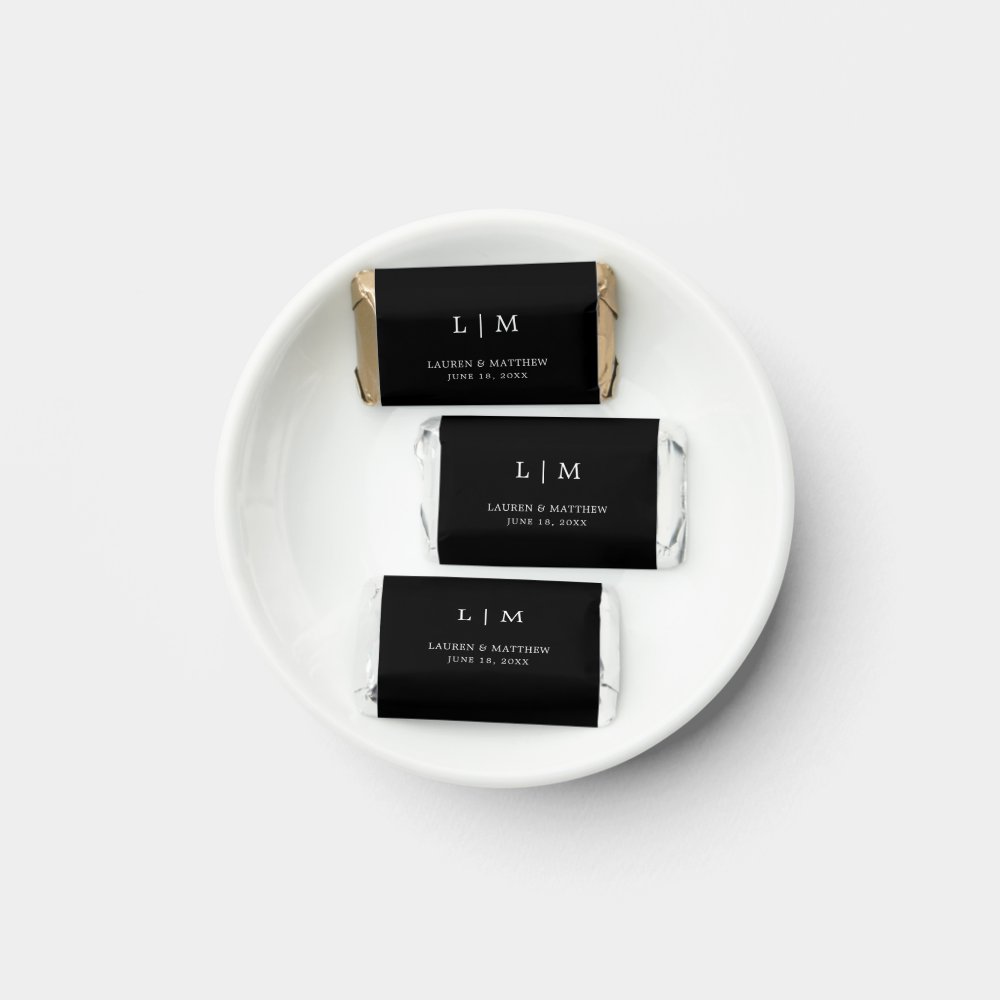 Disover Simple Elegant Monogram Black Wedding