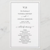 Simple Monogram Elegant Wedding Timeline Flyer
