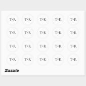 Simple Elegant Monogram Envelope Seals (Sheet)