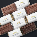Simple Elegant Monogram Gold Wedding Hershey's Miniatures<br><div class="desc">Elegant Wedding Favor Hershey's Miniatures with a simple design featuring your two initial monogram in faux gold along with your names and date.  The back has your personal thank you message.  This personalized wedding candy is perfect for making chic and stylish wedding favors your guests will love.</div>