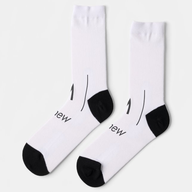 Simple elegant monogram groomsman man lines name  socks (Left)