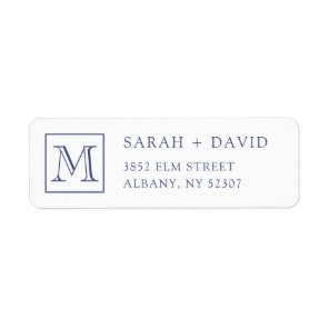 Simple Elegant Monogram Initial Return Address Label