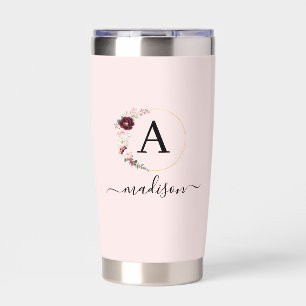 Simple, elegant, monogram  insulated tumbler