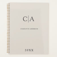 Simple, elegant monogram invitation planner