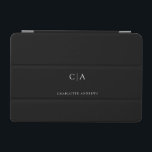 Simple, elegant monogram iPad mini cover<br><div class="desc">Modern,  simple,  elegant monogram ipad,  black.
Just edit your product in a few minutes. You can change the font/size/color and position using "further personalize".</div>