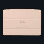 Simple, elegant monogram iPad mini cover<br><div class="desc">Modern,  simple,  elegant monogram ipad,  lightpeach.
Just edit your product in a few minutes. You can change the font/size/color and position using "further personalize".</div>