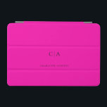 Simple, elegant monogram iPad mini cover<br><div class="desc">Modern,  simple,  elegant monogram ipad,  neon-pink.
Just edit your product in a few minutes. You can change the font/size/color and position using "further personalize".</div>