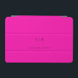 Simple, elegant monogram iPad mini cover<br><div class="desc">Modern,  simple,  elegant monogram ipad,  neon-pink.
Just edit your product in a few minutes. You can change the font/size/color and position using "further personalize".</div>
