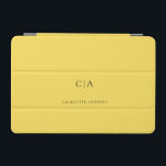 Simple, elegant monogram iPad mini cover<br><div class="desc">Modern,  simple,  elegant monogram ipad,  summeryellow.
Just edit your product in a few minutes. You can change the font/size/color and position using "further personalize".</div>