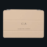 Simple, elegant monogram iPad mini cover<br><div class="desc">Modern,  simple,  elegant monogram ipad,  lightbrown.
Just edit your product in a few minutes. You can change the font/size/color and position using "further personalize".</div>