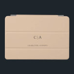 Simple, elegant monogram iPad mini cover<br><div class="desc">Modern,  simple,  elegant monogram ipad,  lightbrown.
Just edit your product in a few minutes. You can change the font/size/color and position using "further personalize".</div>