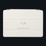 Simple, elegant monogram iPad mini cover<br><div class="desc">Modern,  simple,  elegant monogram ipad,  lightbeige.
Just edit your product in a few minutes. You can change the font/size/color and position using "further personalize".</div>