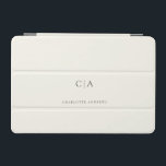 Simple, elegant monogram iPad mini cover<br><div class="desc">Modern,  simple,  elegant monogram ipad,  lightbeige.
Just edit your product in a few minutes. You can change the font/size/color and position using "further personalize".</div>