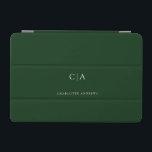 Simple, elegant monogram iPad mini cover<br><div class="desc">Modern,  simple,  elegant monogram ipad,  Green.
Just edit your product in a few minutes. You can change the font/size/color and position using "further personalize".</div>