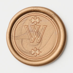 Simple Elegant Monogram Modern Chic Wedding Wax Seal Sticker