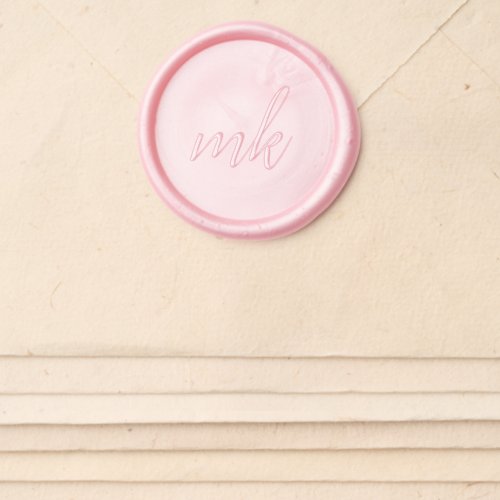 Simple Elegant Monogram Modern Wedding Wax Seal Sticker