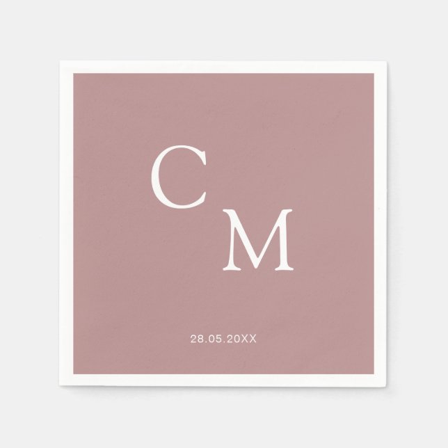 Simple elegant monogram napkin (Front)