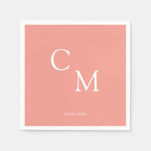 Simple elegant monogram napkin