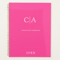 Simple, elegant monogram planner