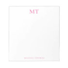 Simple Elegant Monogram Stationery Notepad