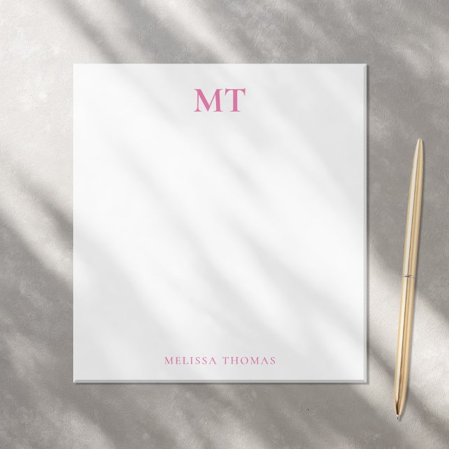 Simple Elegant Monogram Stationery Notepad (Creator Uploaded)