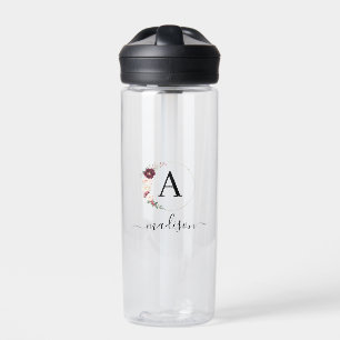 Simple, elegant, monogram water bottle
