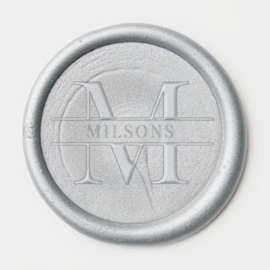 Simple elegant monogram wax seal  sticker