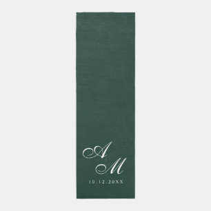 Simple Elegant Monogram Wedding Aisle Runner Rug
