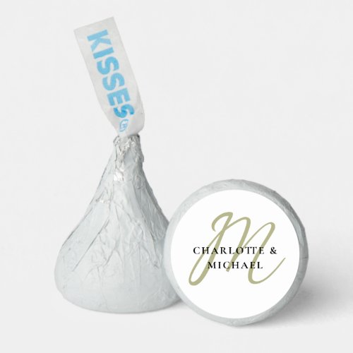 Simple elegant monogram wedding Candy Favors