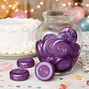 Simple Elegant Monogram Wedding Dipped Oreo Cookie Favors