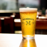 Simple Elegant Monogram &amp; Year Glass