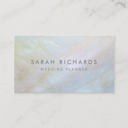 Simple Elegant Mother Of Pearl Business Cards Zazzle