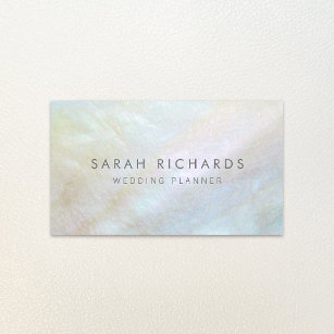 Simple Elegant Mother of Pearl Business Cards