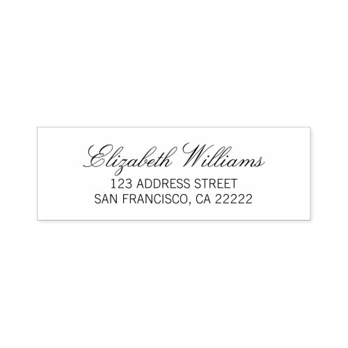 Simple Elegant Name and Address Self Inking Stamp