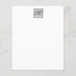 Simple, Elegant Name and Monogram Frame Stationary