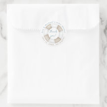 Simple Elegant Nautical Baby Shower Thank You