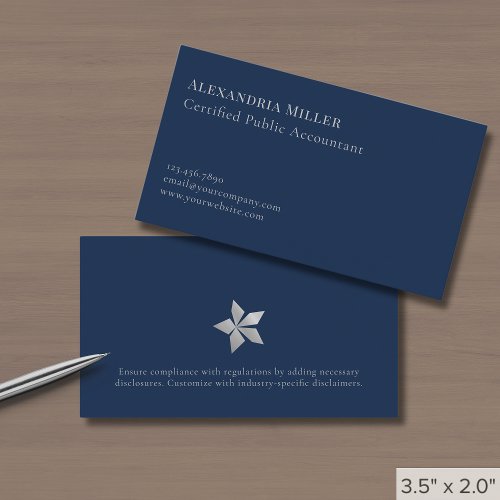 Simple Elegant Navy Blue Business Card - Product | North Red Vine