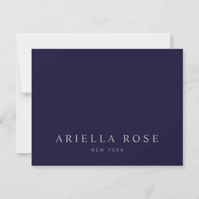 Simple Elegant Navy Blue Professional Minimalist Invitation (Front)