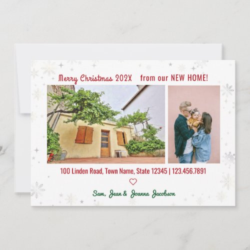 Simple Elegant  New Home for Christmas Photos  Announcement