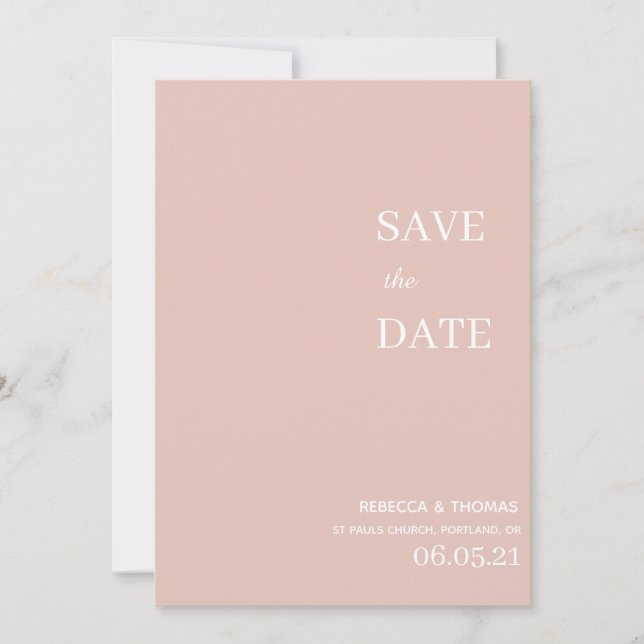 simple elegant non photo save the date (Front)