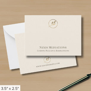 Simple Elegant Note Cards Gold Leaf