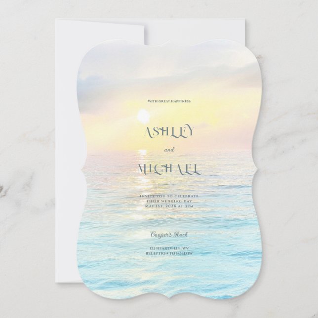 Simple Elegant Ocean Beach Wedding (Front)